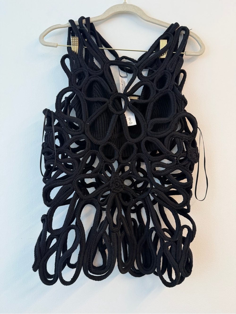 cult gaia Black Crochet Loop Bandeau Top - Picture 8 of 10